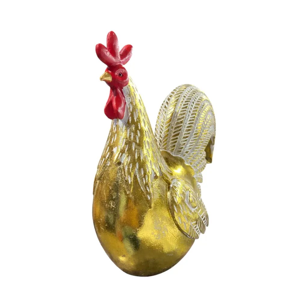 ADORNO RESINA GALLO 20X9X22CM 