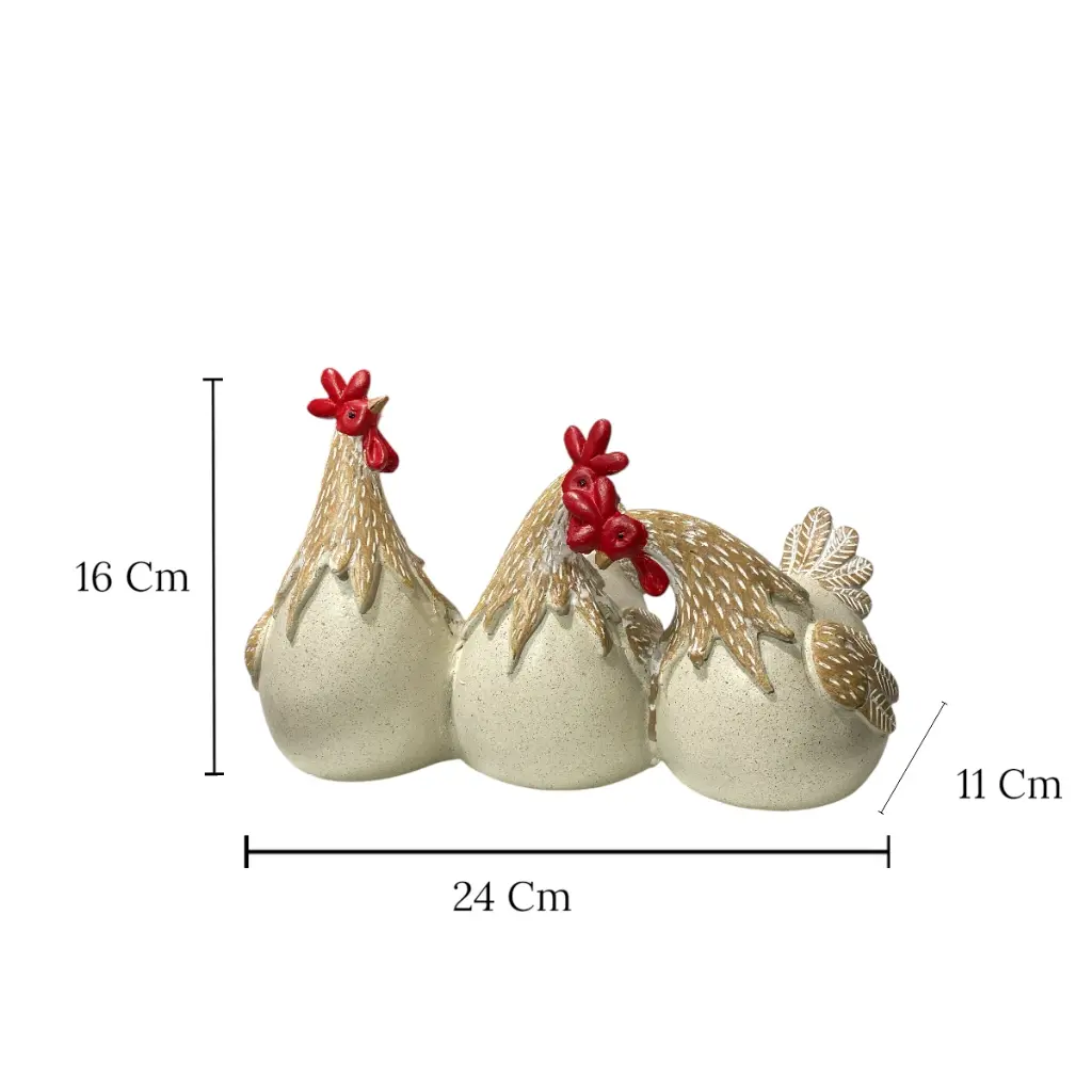 GALLINAS POLIRESINA 24X11X16CM