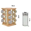 PORTA CONDIMENTOS BAMBOO SETX12PZ. KT-W3705-12BM 15X23CM