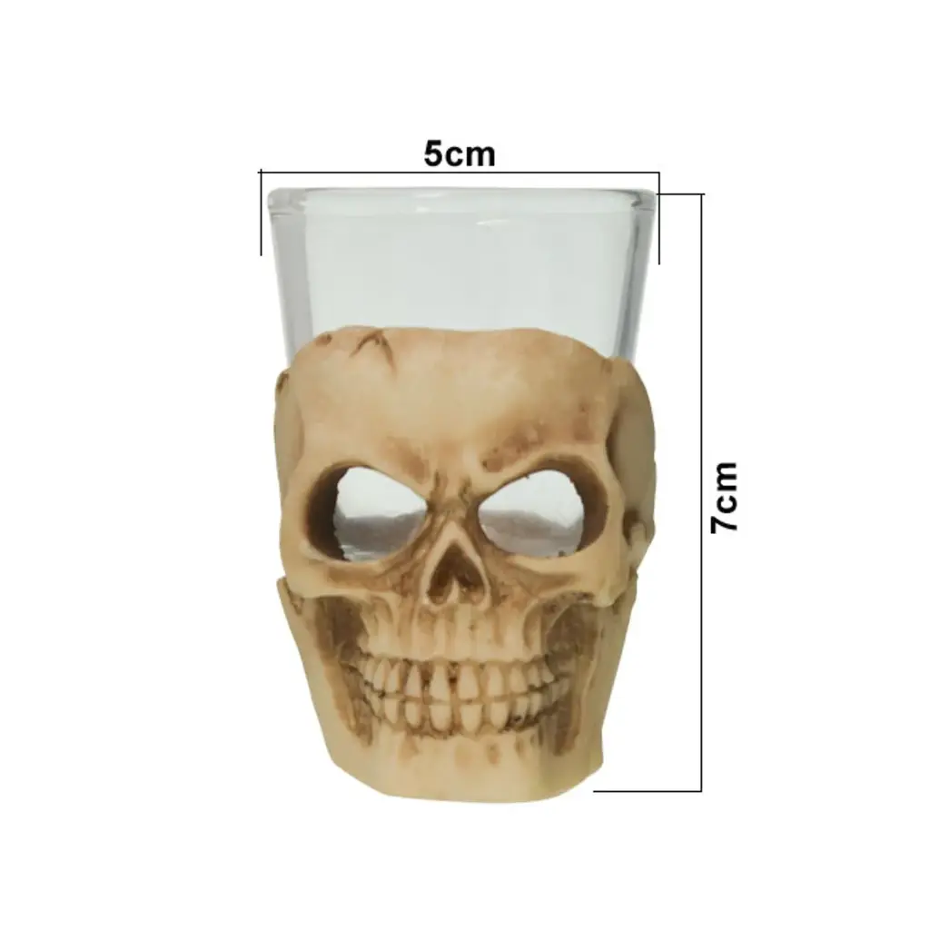 VASO SHOT CALABERA VIDRIO REF:ES28075 5X7CM