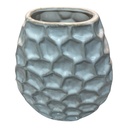 FLORERO CERAMICA IRIS CREMA 21CM