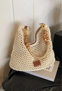 CARTERA DE PLAYA TEJIDA BEIGE
