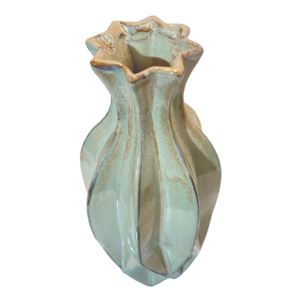 FLORERO CERAMICA MARA TABACO 24CM