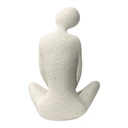 FIGURA DECOR MEDITACION INTERNA/BLANCA POLIRESINA REF:ES28741 15X9X19CM