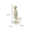 FIGURA DECOR MEDITACION INTERNA/BLANCA POLIRESINA REF:ES28741 15X9X19CM