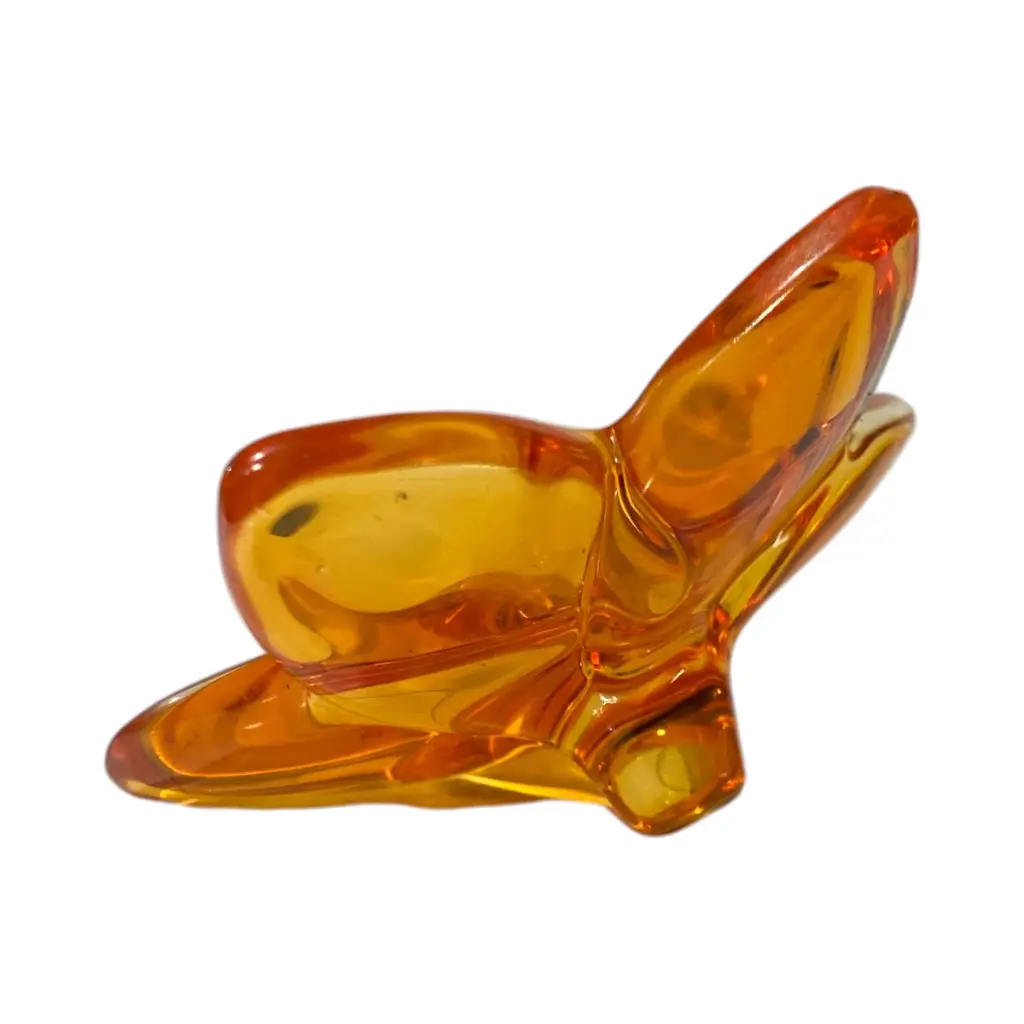 FLOR DE VIDRIO AMBAR REF:ES28444 9X2.5CM