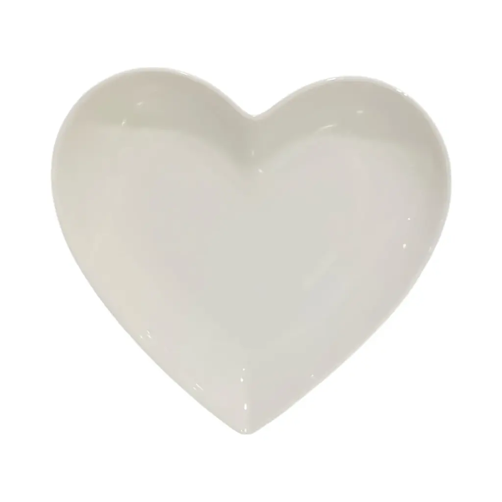 PLATO TENDIDO CORAZON DE PORCELANA REF:55-51 19.5X18.5CM
