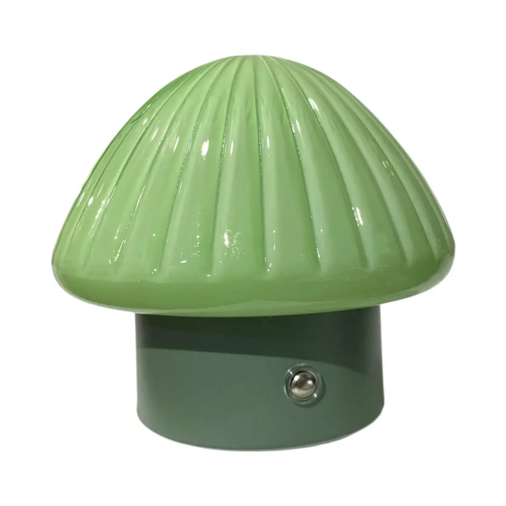 LAMPARA DE MESA CERAMICA/VIDRIO TACTIL HONGO AMARILLO REF:EF2504004-YW 12X11.5CM