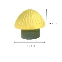 LAMPARA DE MESA CERAMICA/VIDRIO TACTIL HONGO AMARILLO REF:EF2504004-YW 12X11.5CM