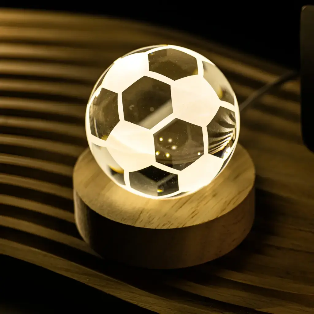 LAMPARA BALON B/MADERA C/USB REF:HM1664 6CM