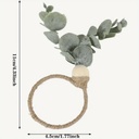 ARO DE SERVILLETA CON HOJAS DE EUCALIPTO 4.5X11CM