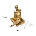 PAREJA DORADA POLIRESINA 12X12X15CM