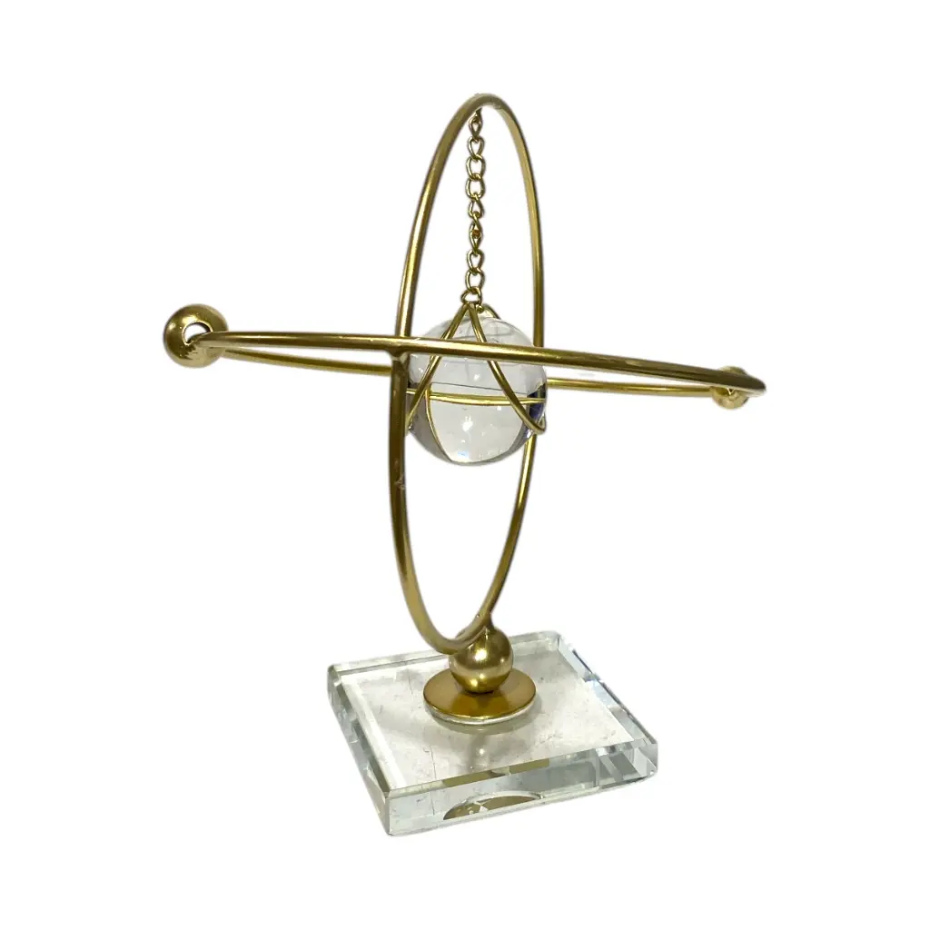 ADORNO ESFERA COLGANTE VIDRIO/HIERRO 15X15X18CM