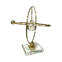 ADORNO ESFERA COLGANTE VIDRIO/HIERRO 15X15X18CM