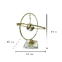 ADORNO ESFERA COLGANTE VIDRIO/HIERRO 15X15X18CM