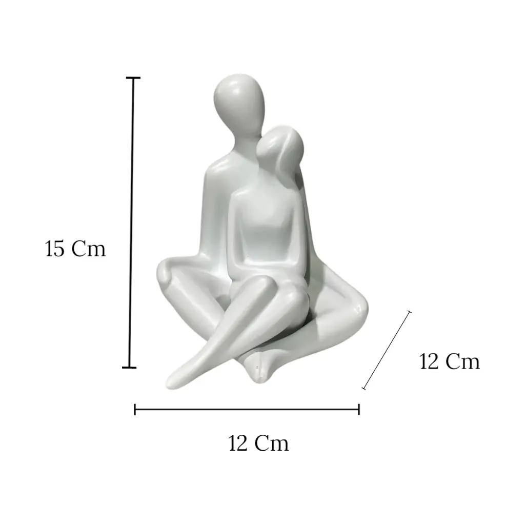 PAREJA DORADA POLIRESINA 12X12X15CM
