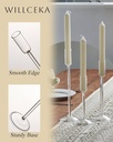CANDELABRO DE VIDRIO SETX3PZ. REF:ES27936 17CM, 21CM, 29CM