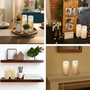 VELA LED CON CANDELABRO, ACRILICA 5X12.5CM