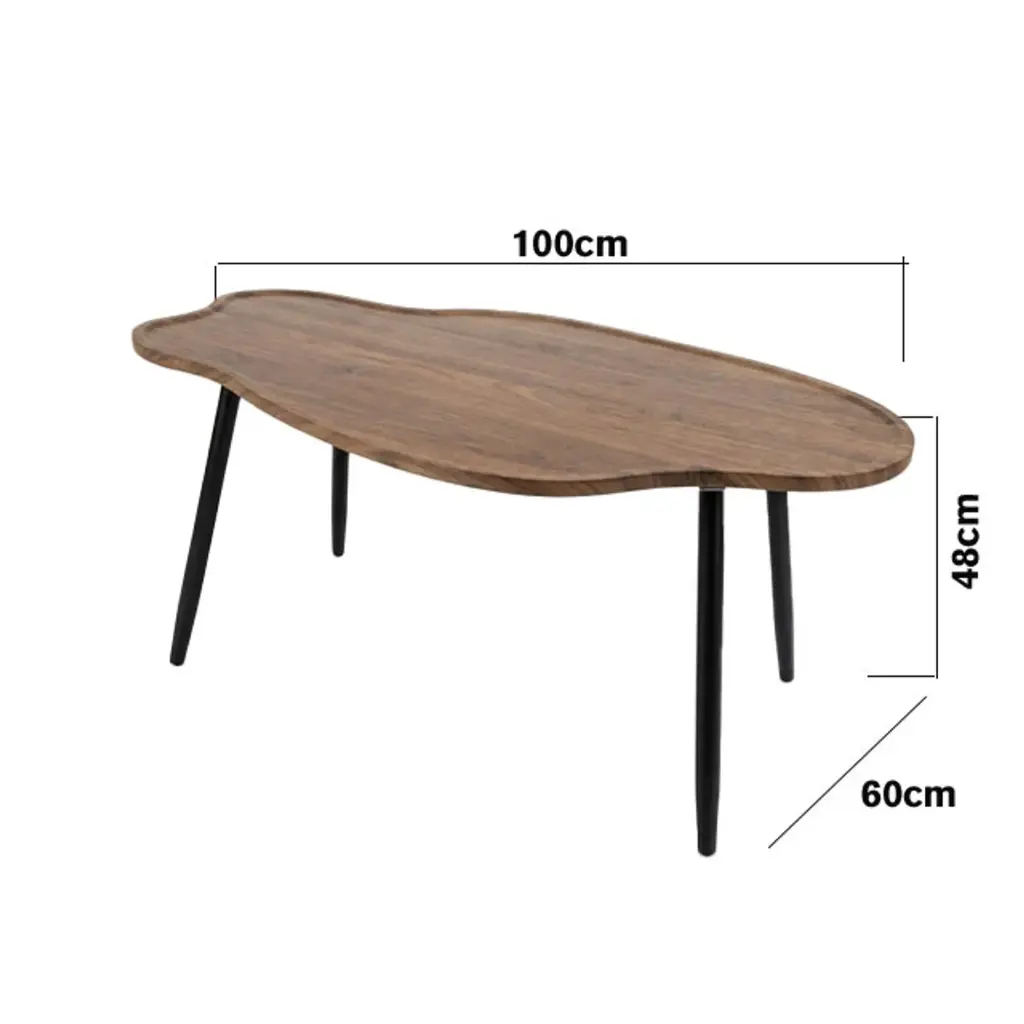 MESA DE CENTRO MADERA Y VIDRIO SETX2 REF:HM1999/YM125 70X70X43CM 45X45X54CM