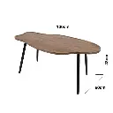 MESA DE CENTRO MADERA Y VIDRIO SETX2 REF:HM1999/YM125 70X70X43CM 45X45X54CM
