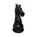 FIGURA DECOR CABALLO DORADA AJEDREZ REF:ES28747 10.5X8.5X19CM 
