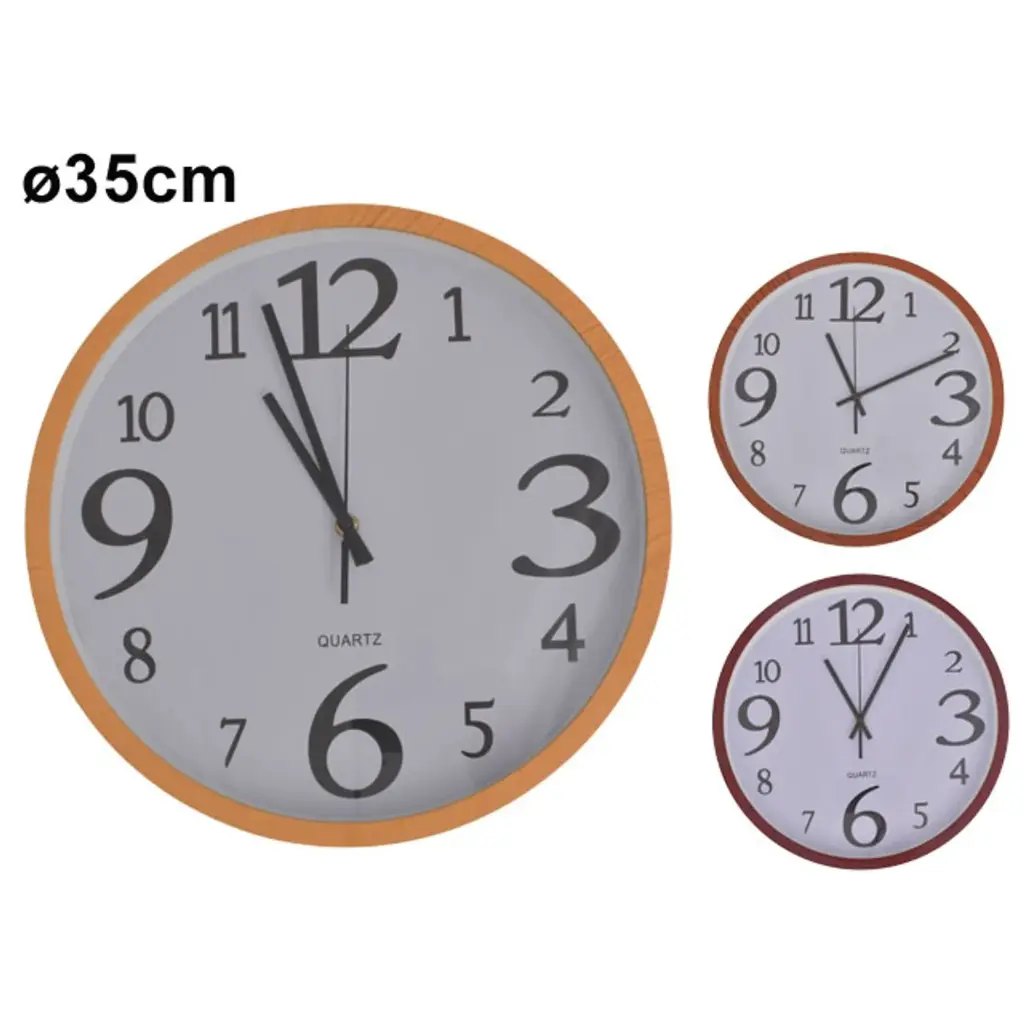 RELOJ DE PARED COL.MADERA REF:ES26191 35CM