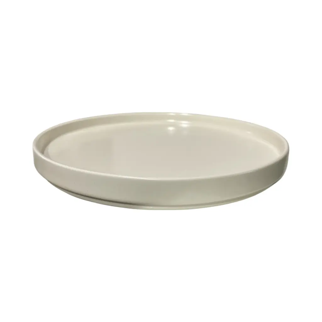 PLATO TENDIDO DE CERAMICA BLANCO REF:HM2025/TJL-25ST1216020  Ø20CM   