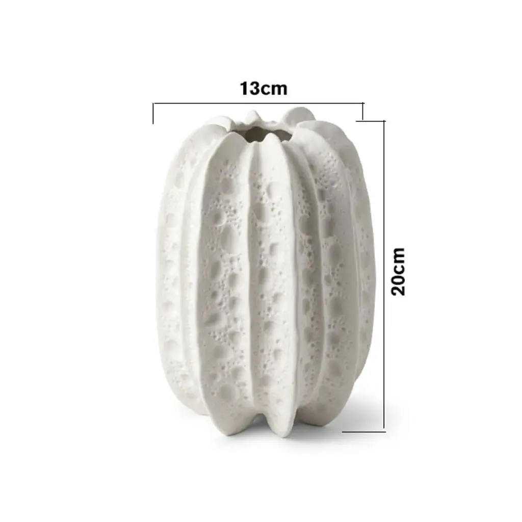 FLORERO CERAMICA BLANCO/BEIGE REF:HM1732/GDZ23X361 13X20CM