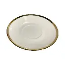 SET DE TAZAS CON PLATO PORCELANA EN PEDESTAL DE HIERRO