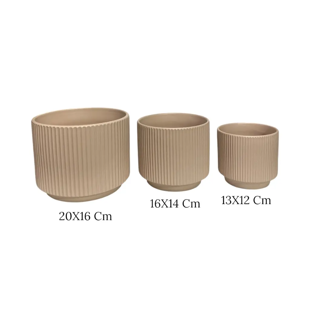 MACETA SETX3 DE CERAMICA 21X18CM, 17X14CM, 14X11CM