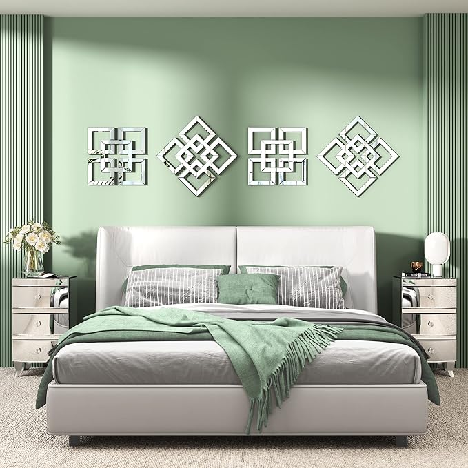 ESPEJO DECORATIVO CON CUADRICULAS 40X40CM