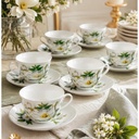 TAZA C/PLATO MAGNOLIA CERAMICA SETX2PCS. 250ML