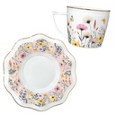 JUEGO DE TAZAS FLORAL CERAMICA SETX12PCS. 200ML