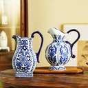 JARRA REDONDA BLUE DECOR JAPANESE CERAMICA AZUL 15X25CM - PT71-018