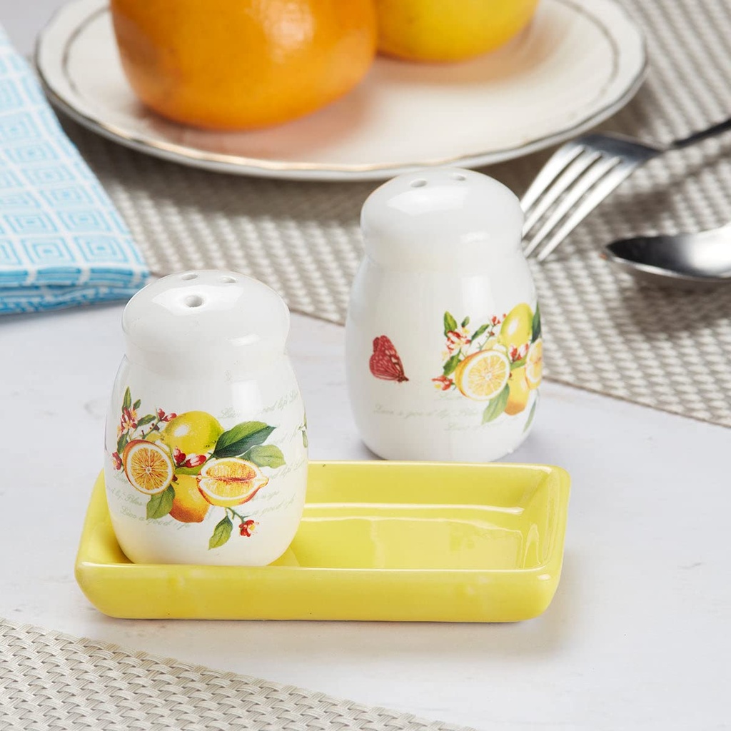 SALERO PIMENTERO LIMON DE CERAMICA 12.5X7X8.5CM