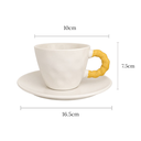 JUEGO DE 6 TAZAS CON PLATO CERAMICA X12PCS. 300ML 