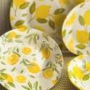 PLATO FUERTE DISEÑO LIMON DE PORCELANA 27.5CM