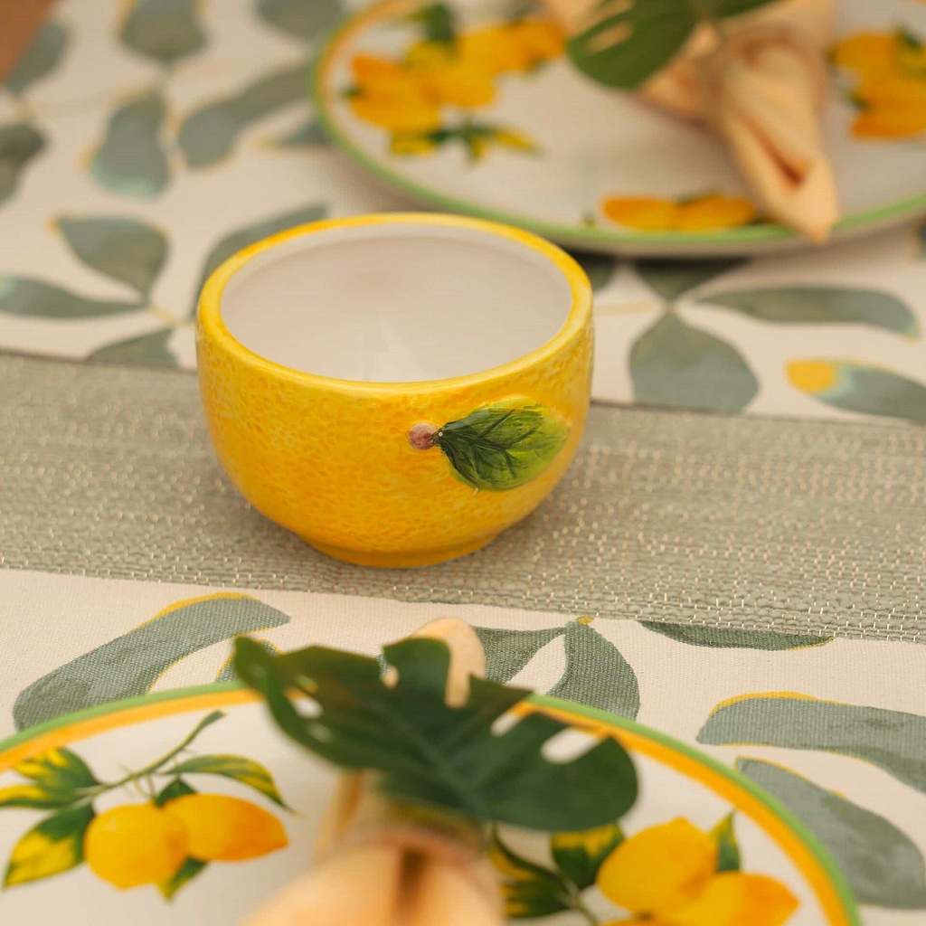 POZUELO DE CERAMICA CON DISEÑO DE LIMON 13.5X8CM