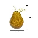 Manzana Decorativa de Cerámica Premium, estilo Glam. 9x13cm