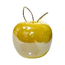 Manzana Decorativa de Cerámica Premium, estilo Glam. 8x9cm