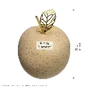 Manzana Decorativa de Cerámica, estilo Nórdico, Minimalista. Textura Arena 9x11cm 