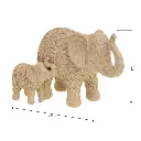 Figura Decorativa Elefante y Cría de Poliresina - Estilo Natural Morani, Ref:TG173193 
