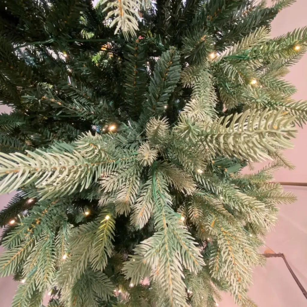 Árbol de Navidad Pre-iluminado Artificial Luces LED Cálida, dos tipos de rama remachado 240cm  