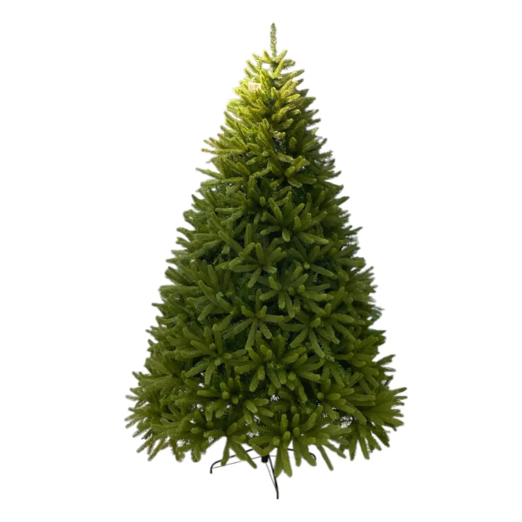 Árbol de Navidad Artificial de Lujo Aguja Luces LED Cálida, dos tipos de rama remachado 210cm