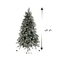 Árbol de Navidad Nevado de Lujo con Luz Led Cálida 210cm y Ø 140cm 