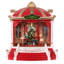 Teatro Navideño musical con luz. 3AAA 1.5v o USB. 20x11x23cm