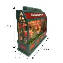 Tienda Cascanuez con luz, musical, usb. 24x8x21cm 