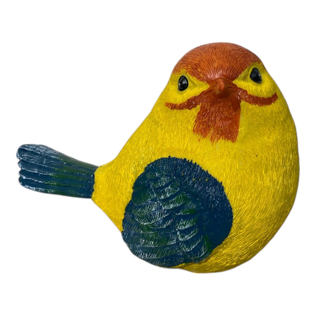 ADORNO PAJARO COLORES SURTIDOS 12X8X10 CM C/U.