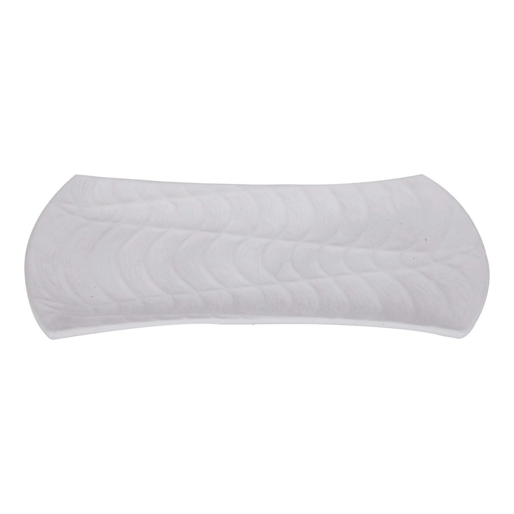 BANDEJA DE PORCELANA BLANCA VINTAGE 37X17CM