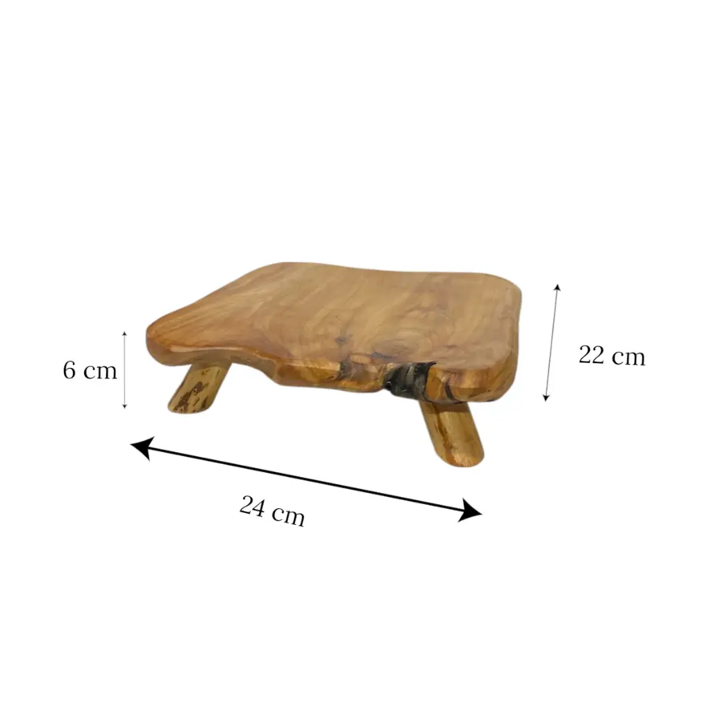 Bandeja Porta Bocados de Madera, 30x28x10cm